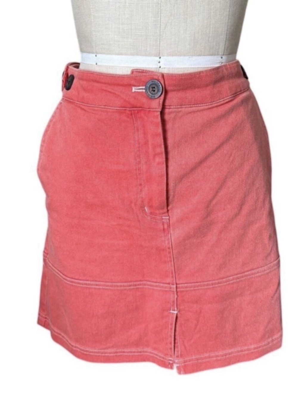 Wildfang The Essential Denim Work Skirt Large Retails $98 - Picture 2 of 7